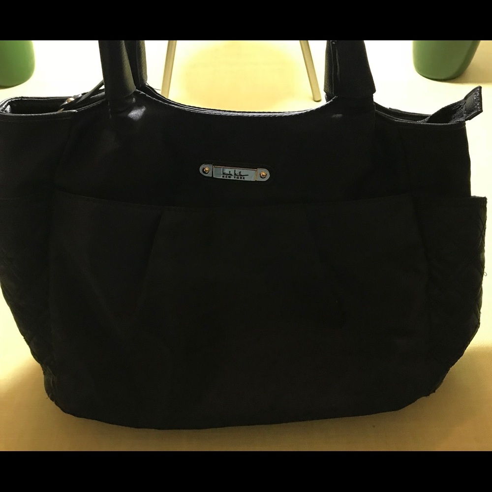 Price✂️Nicole Miller black satin hobo handbag - Picture 4 of 8